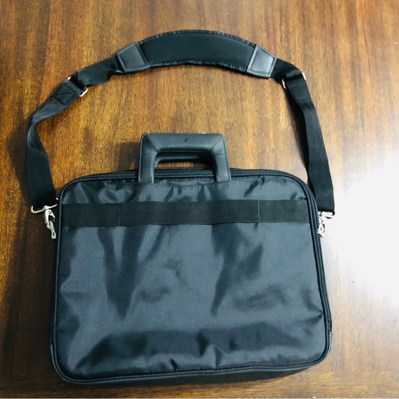 Dell shoulder hand laptop bag multiple compartment pockets black 14”X18” - Picture 2 of 15